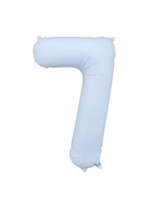 Balão Número 7 Azul Bebé